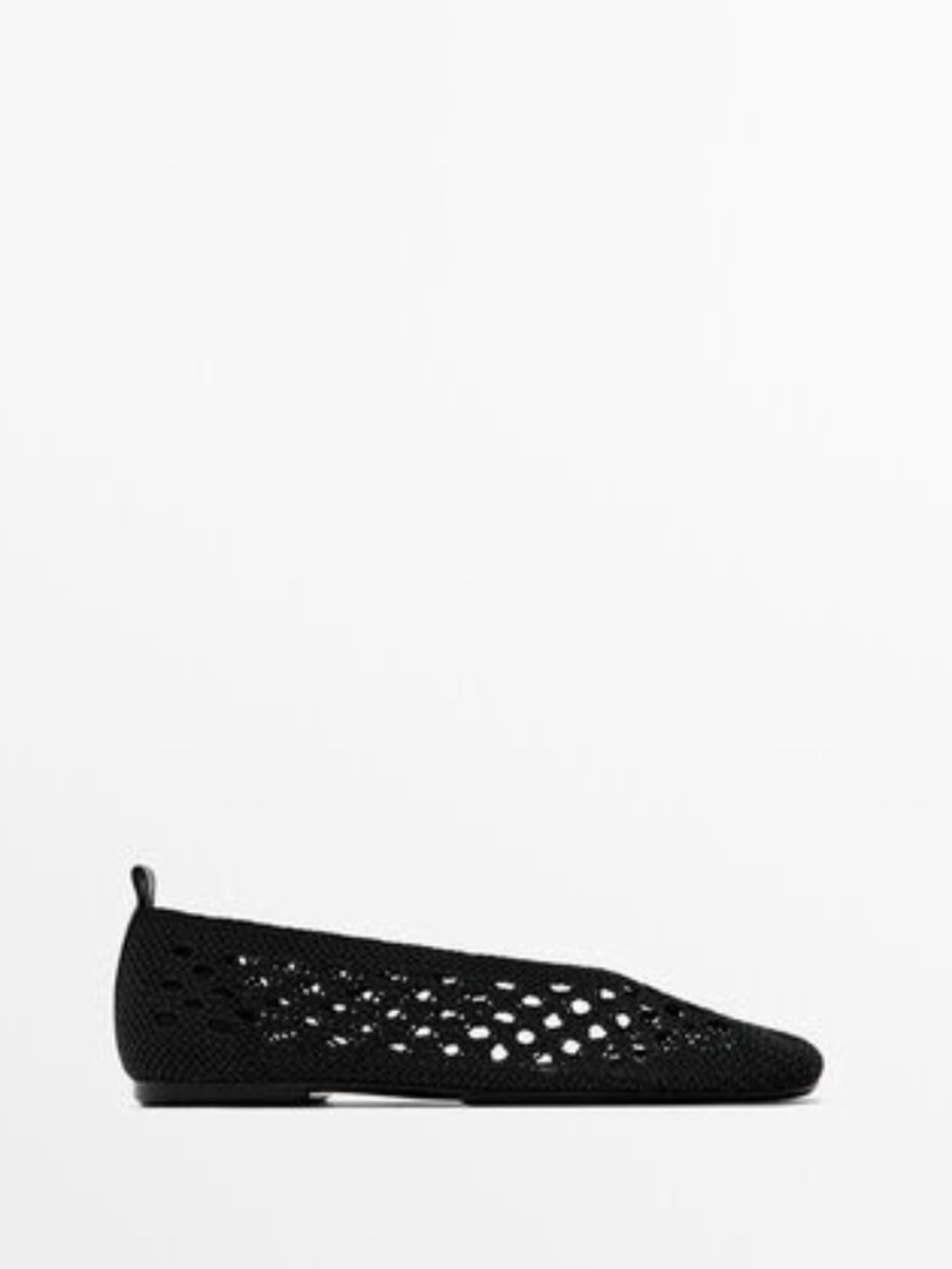Massimo Dutti Braided fabric ballet flats - Black 7.5 (38) - Picture 1 of 4